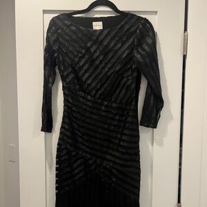 Reiss Long Sleeve Black and Gray Dress